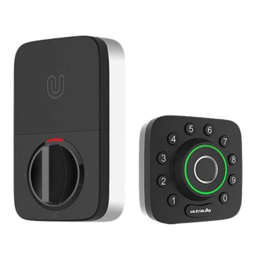 ULTRALOQ U-Bolt Pro Smart Lock with Door Sensor, 6-in-1 Keyless Entry WiFi Deadbolt, Fingerprint ID, Auto Unlock, Black