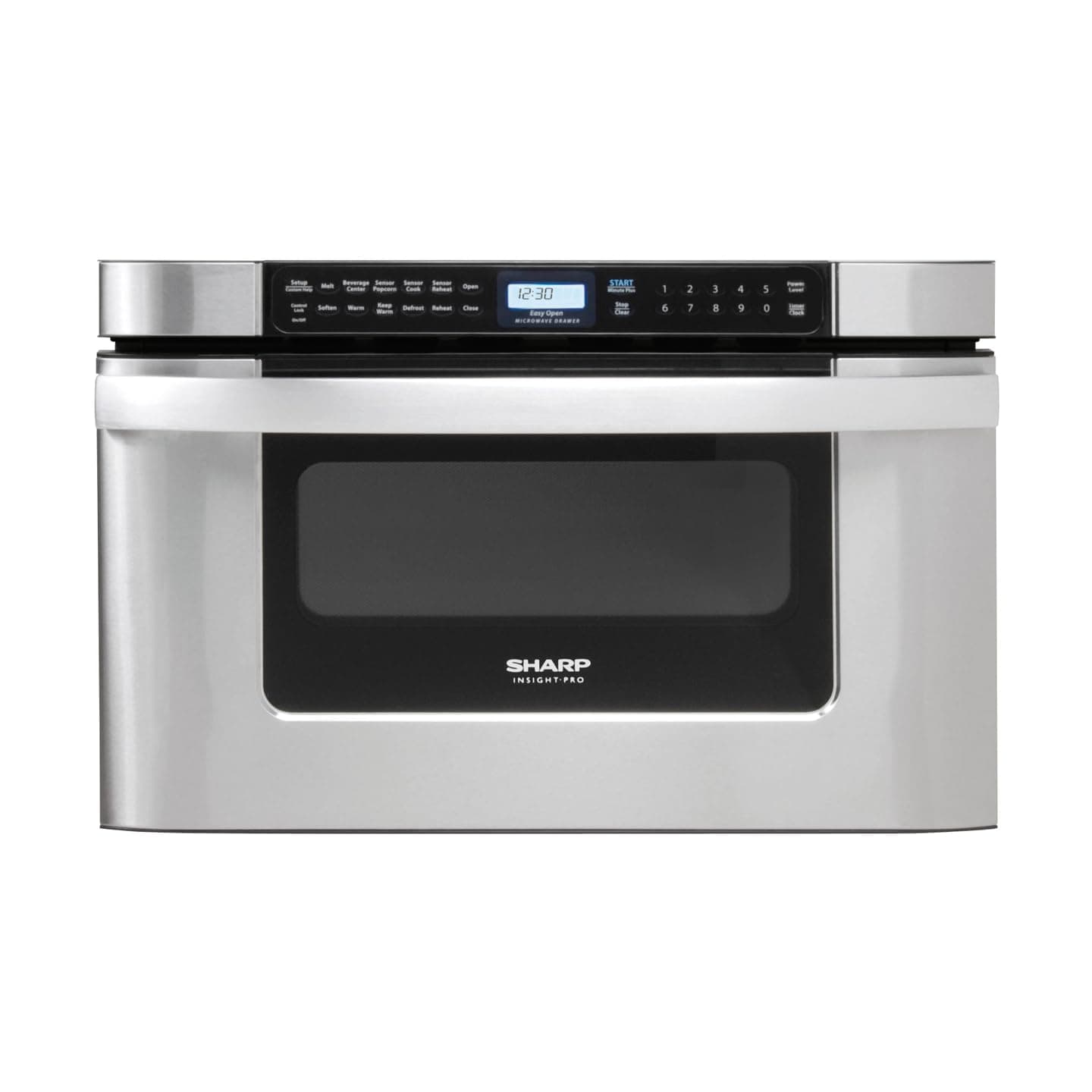 SHARP KB6524PSY Microwave Drawer Oven, 24-inch, 1.2 Cubic Feet, 950 Watt, Angled Touch Control Panel, Stainless Steel
