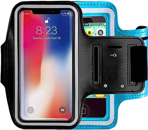 2Pack CaseHQ Water Resistant Cell Phone Armband Case Compatible with iPhone 12 iPhone 12 Mini iPhone 12 Pro Max iPhone 11, 11 Pro, 11 Pro Max, X, Xs Max, Xr, 8, 7, 6 Plus. Adjustable Band & Key Slot