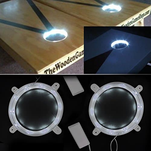 Solomone Cavalli Set of 2 Cornhole Night Light Dadhole Corn Hole Bean Bag Toss Board