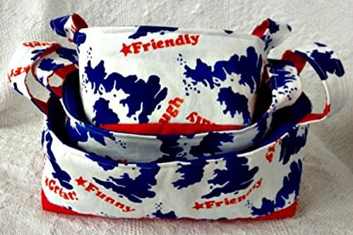 Great Britain Fabric Basket - set of three nesting baskets - made with Emma Bridgewater fabric