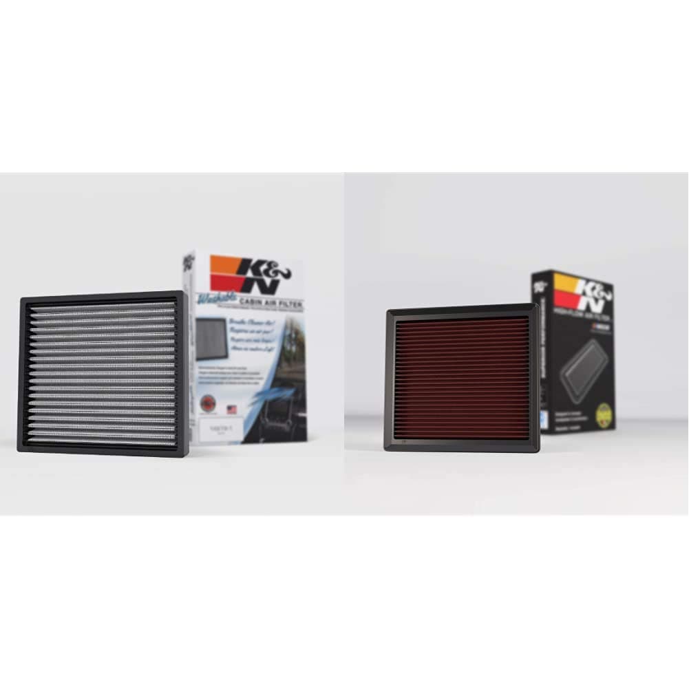 K&N Premium Cabin Air Filter, VF2000 & Engine Air Filter: High Performance, Washable, Replacement Filter, 33-2443