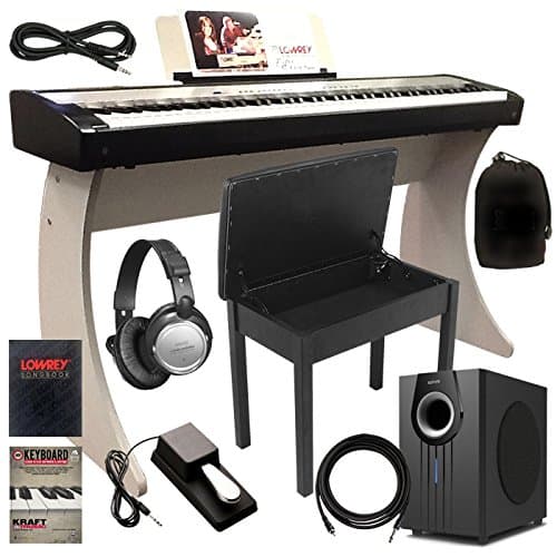 Lowrey EZP3 Digital Piano by Kawai COMPLETE HOME BUNDLE PLUS - 9 Items