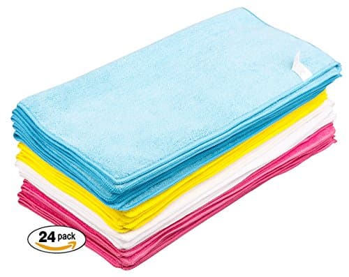 XLY Ultra Soft Microfiber Cleaning Cloths for Everyday Use 24,50 Pack for Kitchen,Room,Car