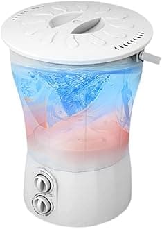 Portable Washing Machine, 3kg Washing Capacity and Foldable Bucket Washing, Home Dormitory, Camping Lazy Washing Machine