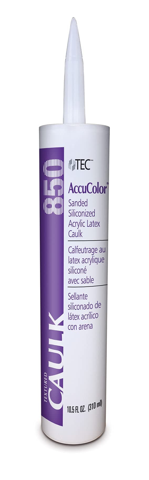 TEC AccuColor - Siliconized Sanded Acrylic Caulk - Fast-Drying and Paintable Sealant Designed to Match Other TEC Grout Colors - 10.5 OZ (961 Sandstone Beige)