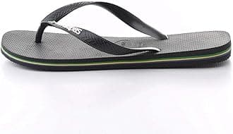 Black Men's Brazil Logo Flip Flops by HAVAIANAS