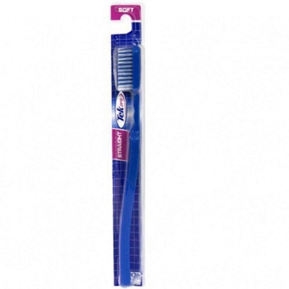 TEKPro Toothbrush Full Head Medium Straight 1 Each Color may vary (Pack of 12)
