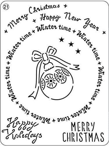 Pergamano UK Merry Christmas 21 Mini Grid, Silver