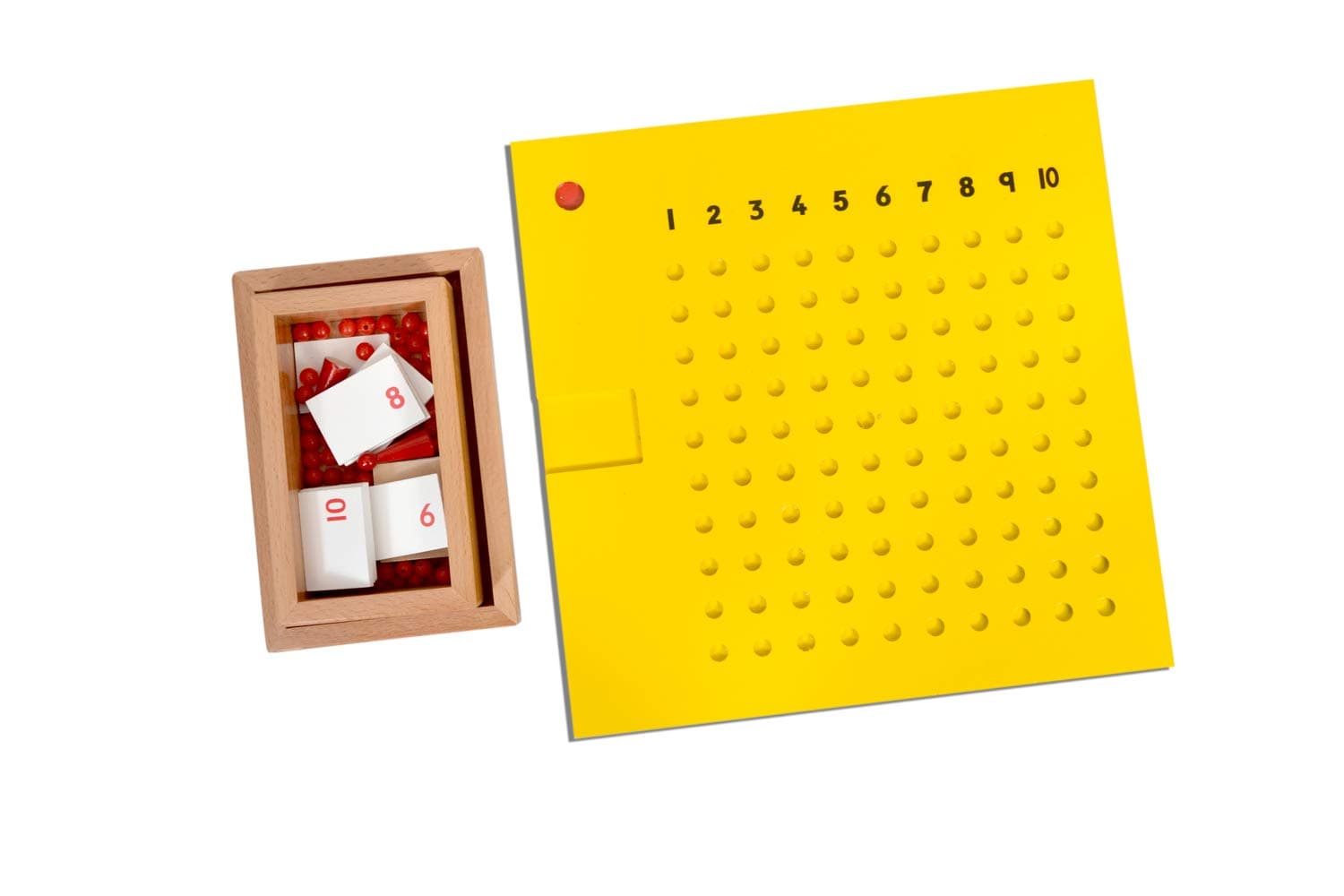 Kidken Montessori Multiplication Board with Bead Box | Hands-On Math Learning Tool for 4+ Year Kids | Learn Multiplication | Montessori Toy