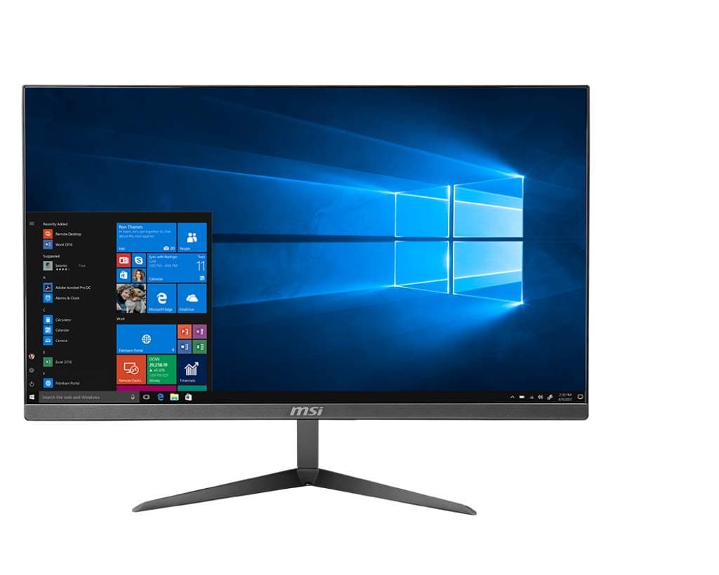 MSI PRO 24X 10M-014EU All-in-One PC, Intel Core i3-10110U, 8 GB RAM, 512 GB SSD, 23.8-inch, WiFi, Bluetooth, HDMI, USB Connectivity, Windows 10 Home, Silver