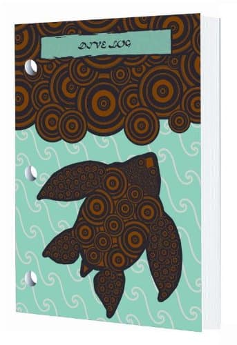 Dive Logz New Deeply Cool Dive Log Featuring Unique, Original Artwork, UV-Coating, and 50 Easy-to-Use Log Pages - Ancient Turtle FBM