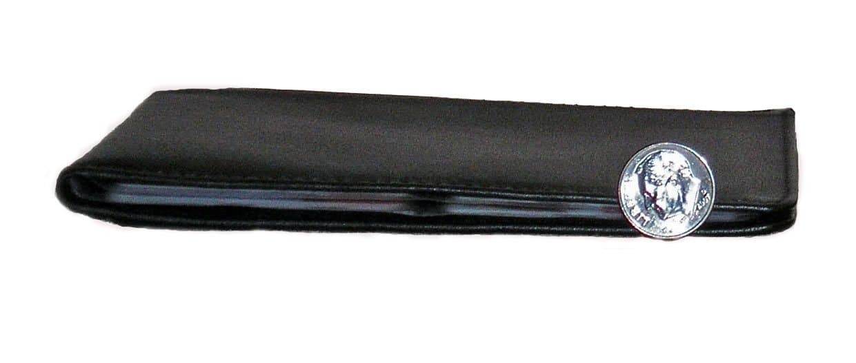 Savvy Caddy SC-8 Mens Black Thin RFID Protection Leather Wallet, Holds 8 Cards