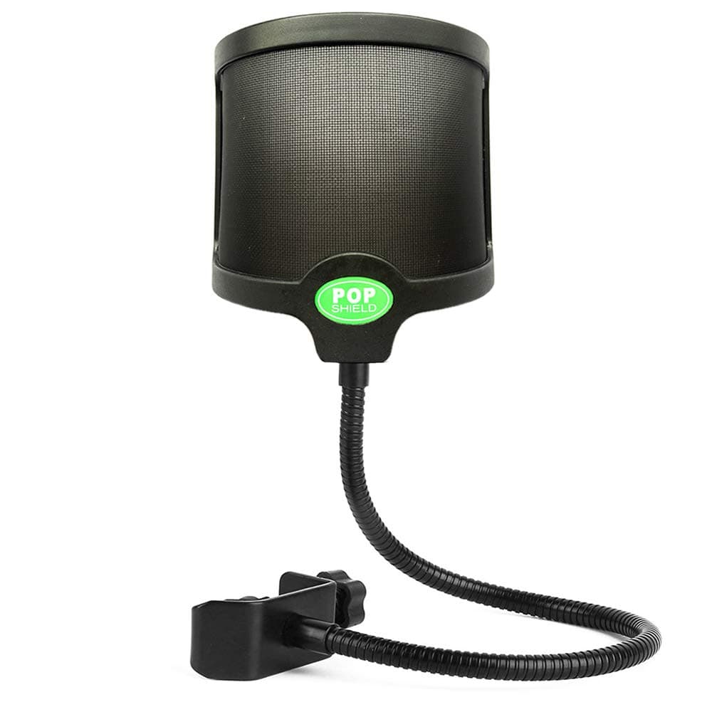 Tencro Microphone Pop Filter U-shaped Sound Steel Mesh Shield Guard Windscreen with Swivel Mount Flexible Holder for Blue Yeti and Other Recording Studio Mic