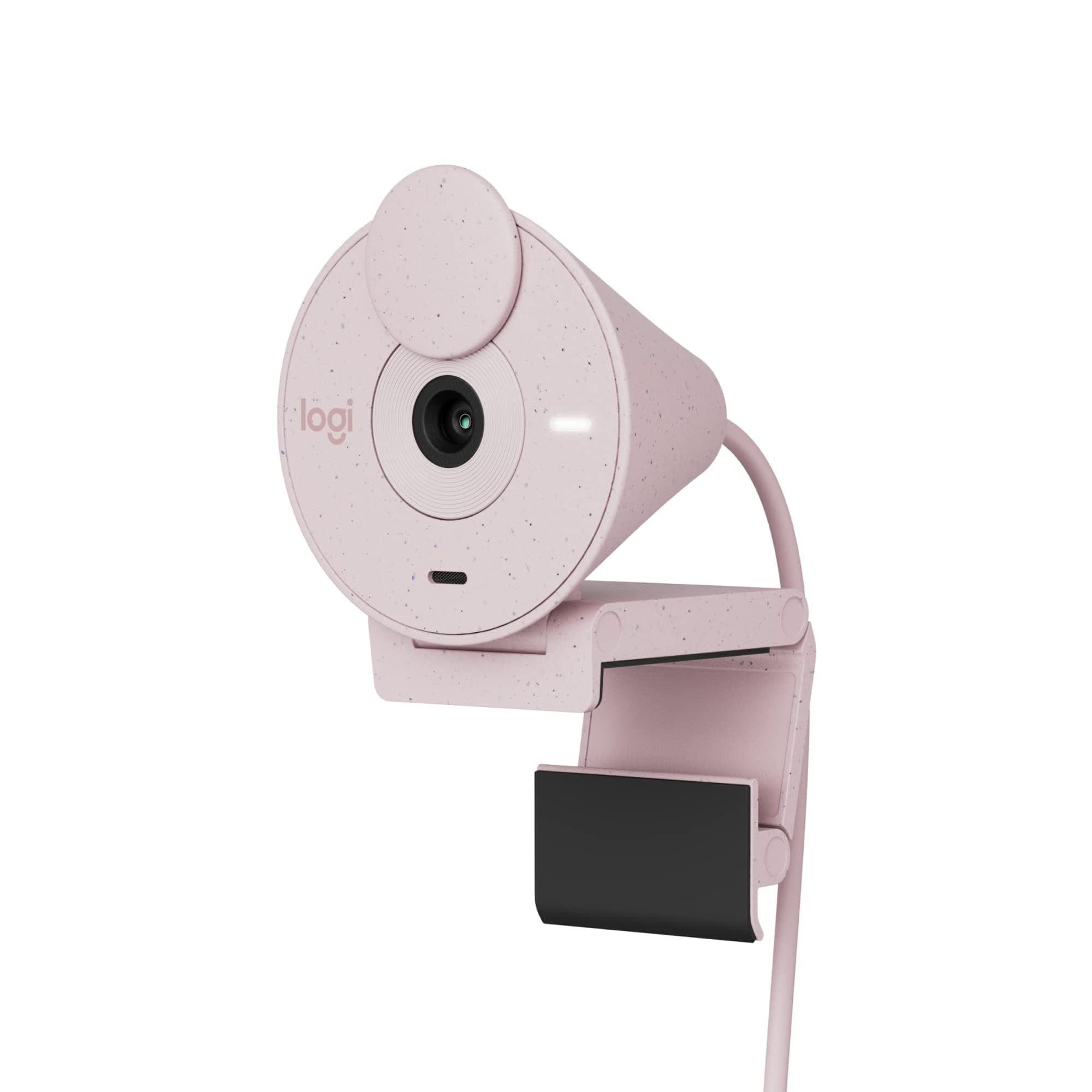 Brio 300 Full HD Webcam with Privacy Shutter, Noise Reduction Microphone, USB-C, Certified for Zoom, Microsoft Teams, Google Meet, Auto Light Correction - Rose