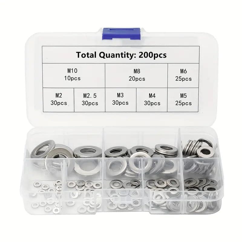 REVHQ Nylon Flat Washers Assortment Kit M2 M2.5 M3 M4 M5 M6 M8 M10 with Case Seal Gasket for Faucet Pipe Water Hose