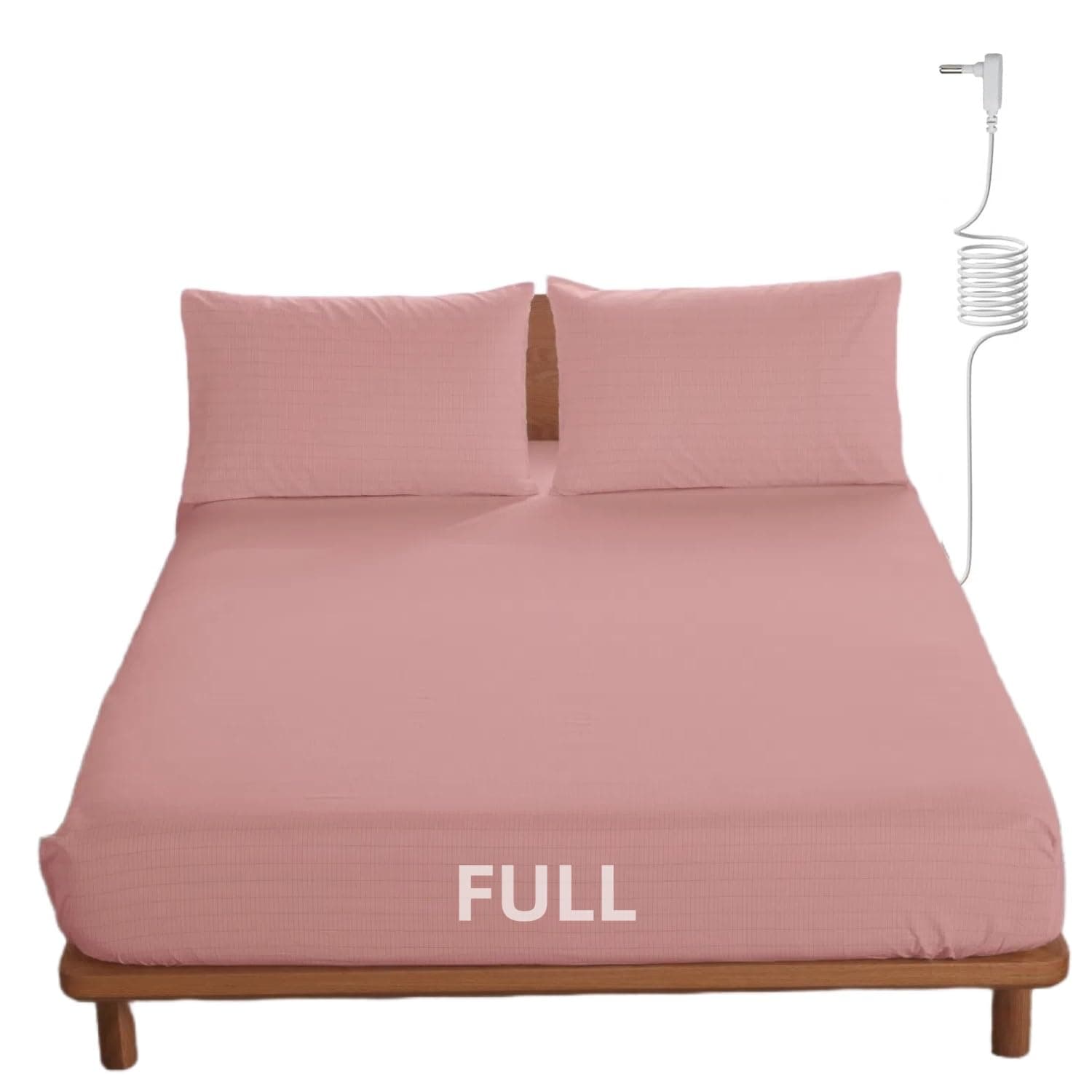 OKOHEY Grounding Fitted Sheets with 15ft Earthing Cord, Full Size, 90% Organic Cotton + 10% Silver Fiber, Soft & Breathable Grounded Sheet for Better Sleep and Enhanced Wellness, Pink