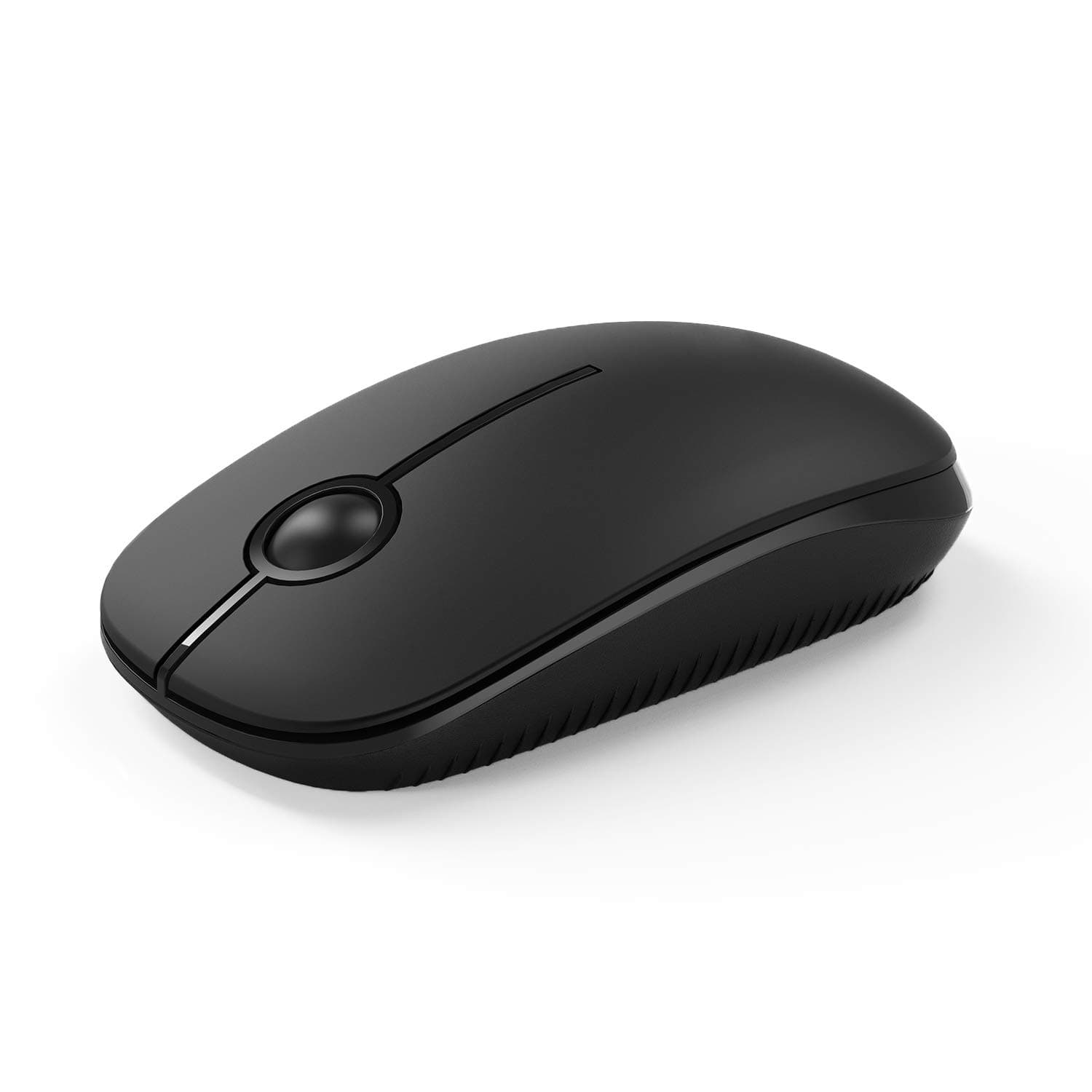 Wireless Mouse, 2.4G Slim Portable Computer Mice with Nano Receiver for Notebook, PC, Laptop, Computer (Black)