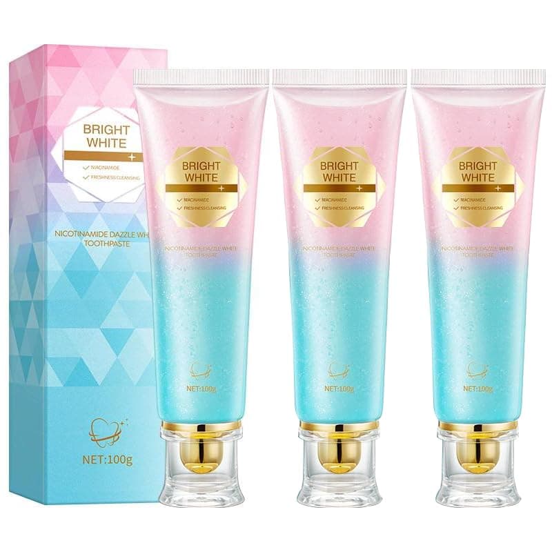 Easilyous Bright White Toothpaste, Niacinamide Whitening Toothpaste, Remove Tooth Stains, Fresh Breath (3)