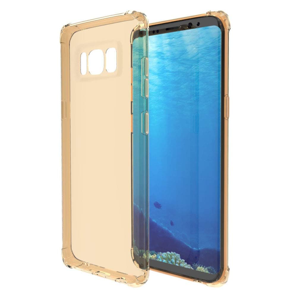 JanCalm Slim Clear Soft TPU Case for Galaxy S8 Plus, Soft Flexible Lightweight Bumper Protective Cover Compatible with Samsung Galaxy S8+ / S8 Plus (6.2 Inch) (Gold)