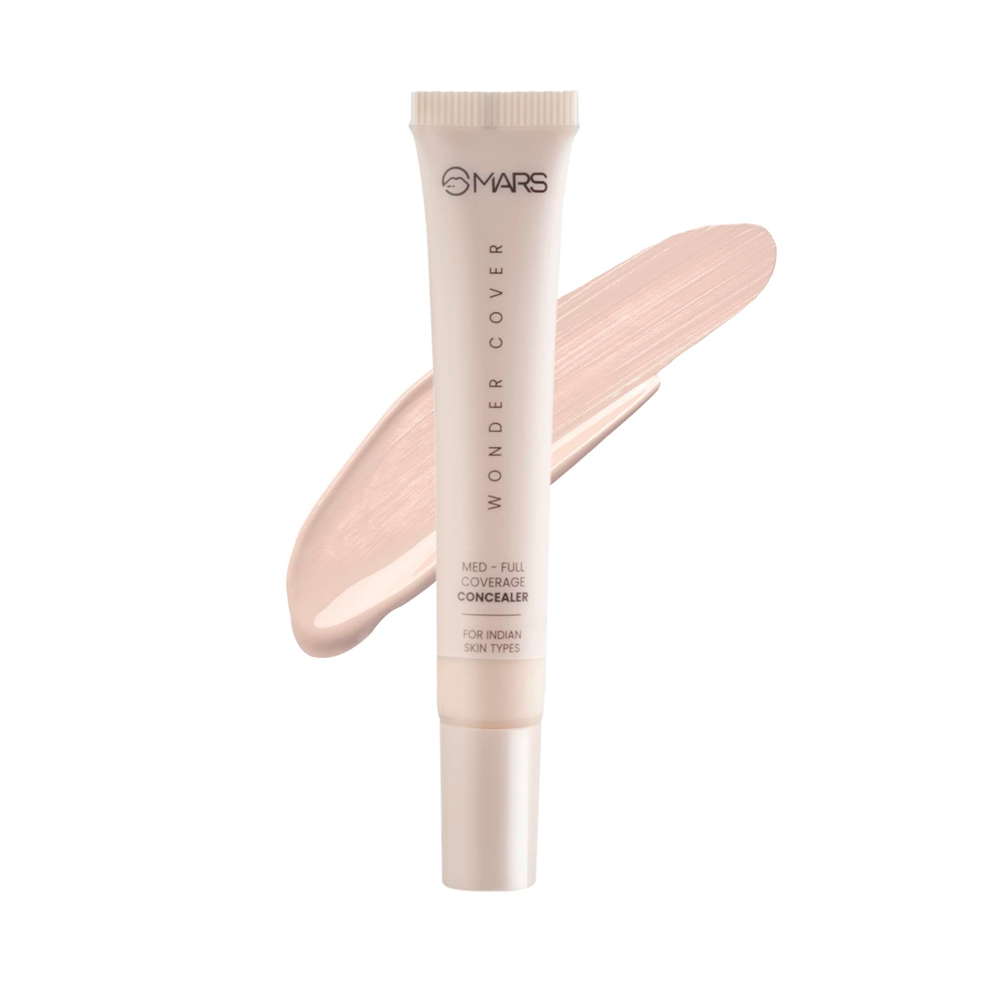 Mars Wonder Cover Liquid Light weight Concealer with Med-Full Coverage |Easily Blend able Concealer For Face Makeup | For Indian Skin Types | Shade No.- 04, 12ml