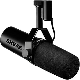 SM7dB Dynamic Vocal Microphone w/Built-in Preamp for Streaming, Podcast, & Recording, Wide-Range Frequency, Warm & Smooth Sound, Rugged Construction, Detachable Windscreen - Black