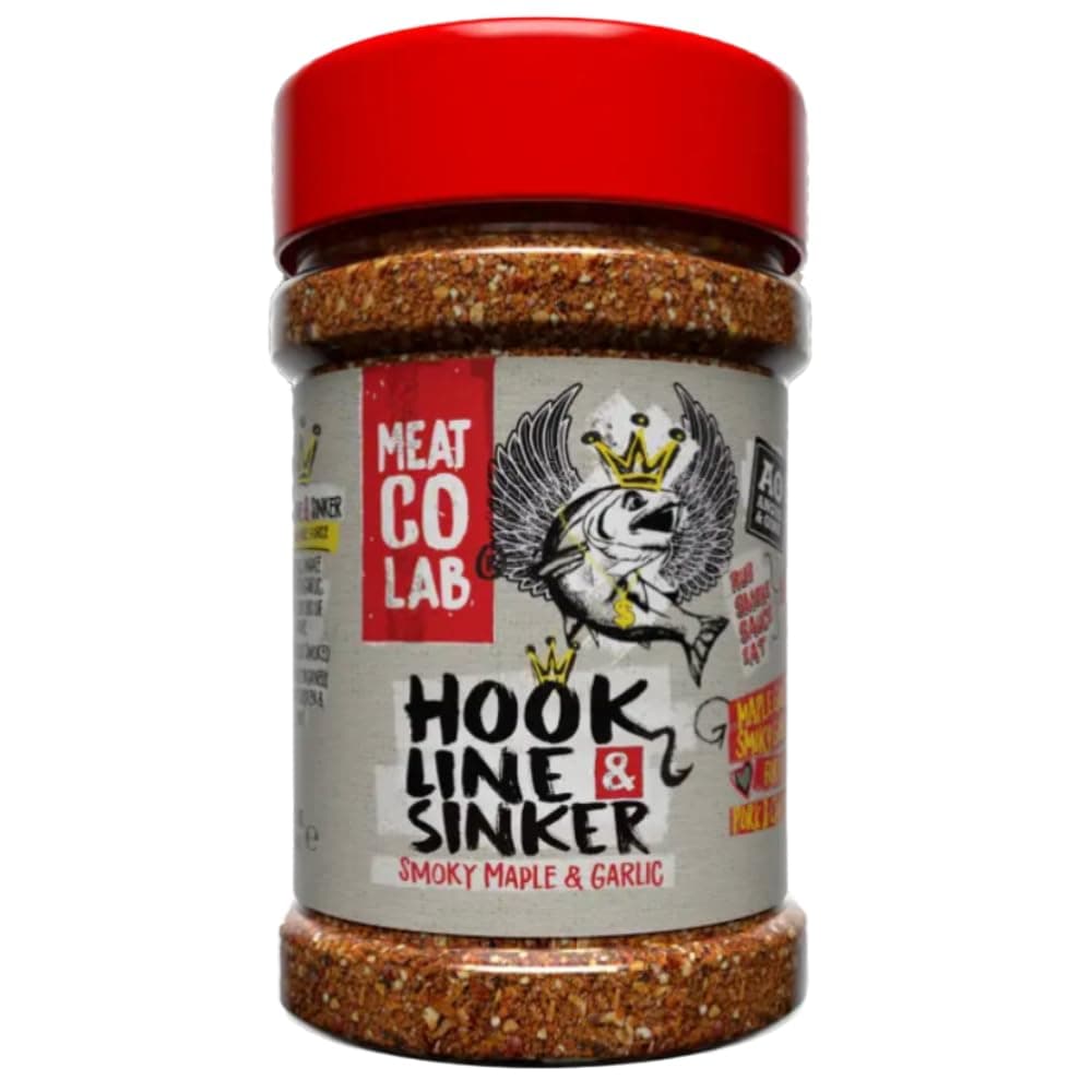 Angus & Oink | Hook Line & Sinker Rub | Maple Glazed Smoky Garlic | Perfect for Fish, Pork & Chicken | 210g