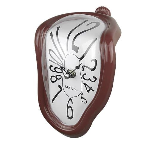 Jedfild Creative personality hanging clock living room study wall clock bell clock clock quartz quiet bell clock table clock, 8 inches (diameter 20 cm), arabic coffee