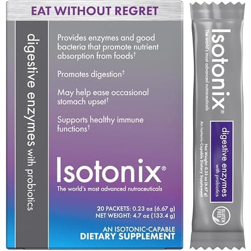 Isotonix Digestive Enzymes with Probiotics: Advanced Digestive Support, Nutri...