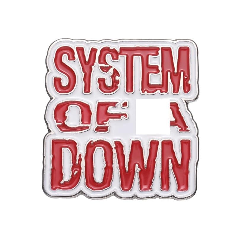 System Of Down Enamel Lapel Pins Red Against Systems Of Oppression And Violence Badge Brooch For Backpacks