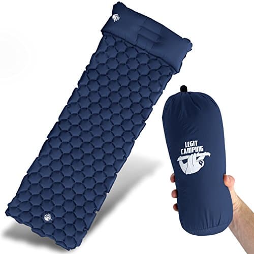 Legit Camping Sleeping Pad Camping Mat The Most Comfortable Sleeping Mat and Pillow - Rolls Up Tight - Air Support Cells Transform Your Camping Mattress and Camping Pillow - Best Outdoor Sleep Ev