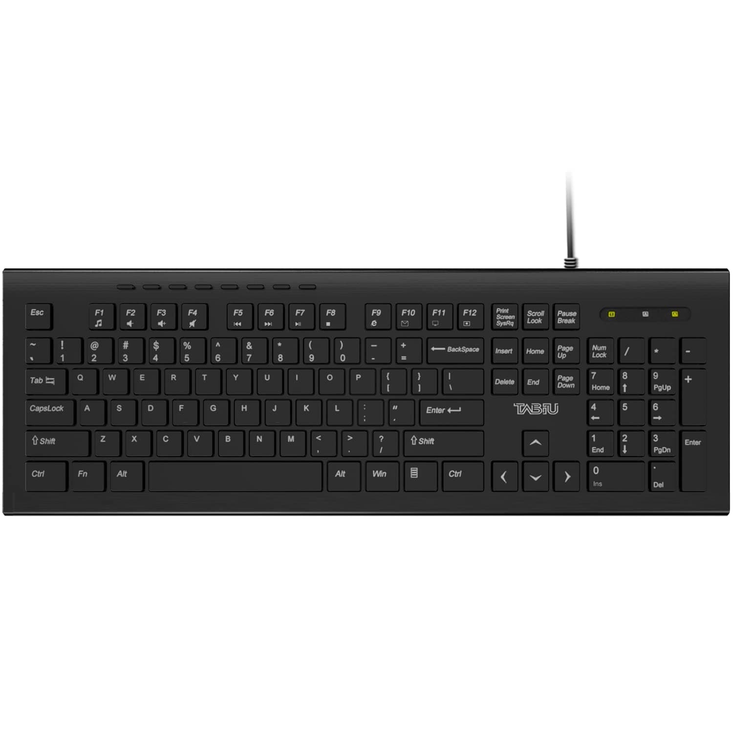 Wired Keyboard for Laptop, Quiet Wired Keyboard for Desktop Computer Full Size, Chiclet USB Keyboard for Windows/PC/Laptop/Desktop/Surface/Chromebook