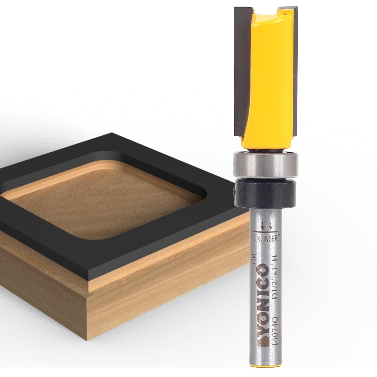 Router Bits Pattern Bit Flush Trim 1/2-Inch X 1-Inch Top Bearing 1/4-Inch Shank 14074q