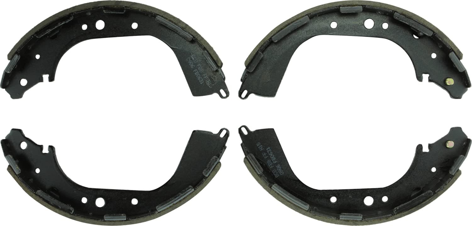 Automotive BS631 Blue Drum Brake Shoe Set - Compatible With Select Infiniti QX4; Nissan D21, Frontier, Pathfinder, Pickup, Xterra; REAR