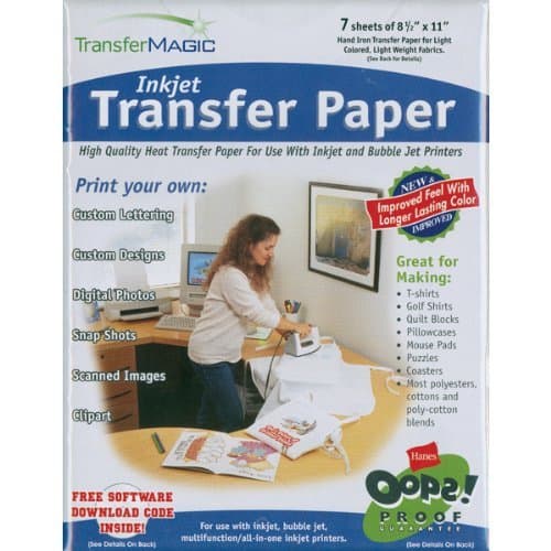 Transfer Magic 651480 8 - .5 in. x 11 in. Ink Jet Transfer Paper - 7-Package by Transfer Magic