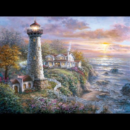 Nicky Boehme Lighthouse Haven 1000pc Jigsaw Puzzle
