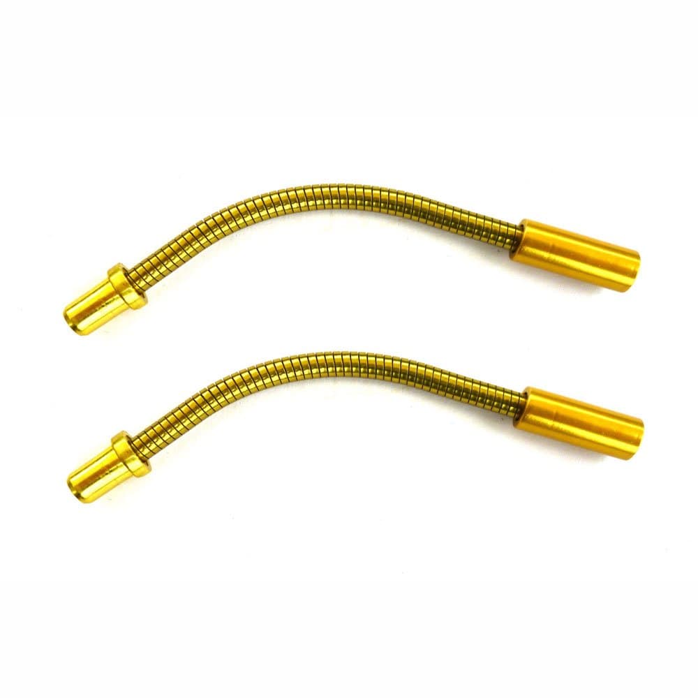 2 x Gold Flexible V Brake Cable Lead Pipe Cycle brake Noodle hose Guide