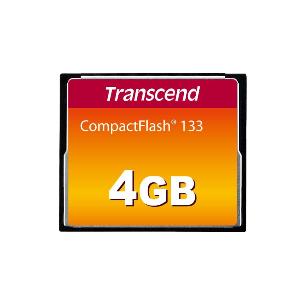 Transcend TS4GCF133 4GB CompactFlash 133, Black