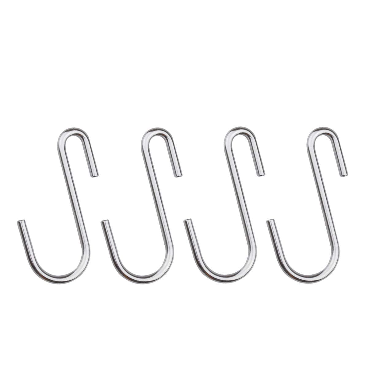 24 Pack Silver S Shaped Hooks Small Hanging Hangers for Bathroom Bedroom Office Kitchen Garden