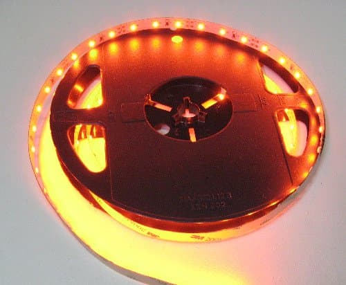 Orange Flexible LED Strips, 5M Spool-12vdc, Orange (16.4ft)