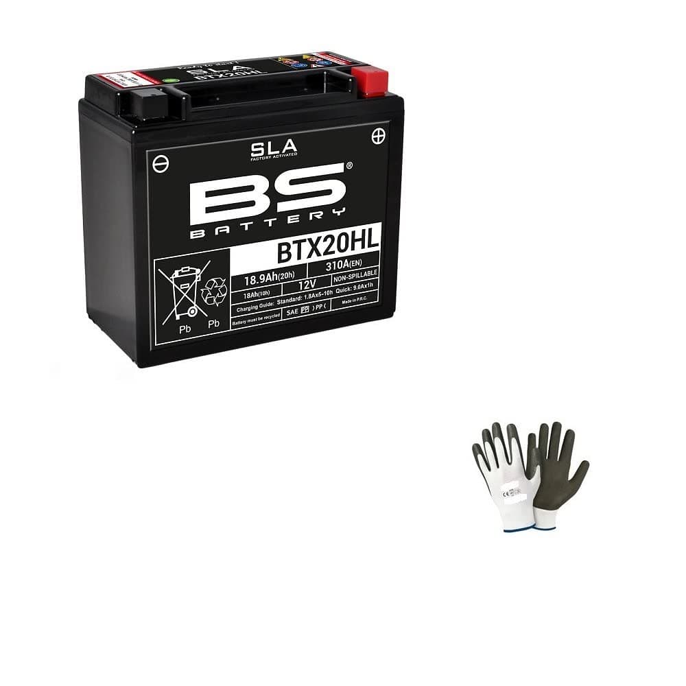 COMPATIBLE WITH HARLEY DAVIDSON FXDF Fat Bob 1690 2013-2017 BTX20HL BATTERY SLA TECHNOLOGY READY TO BE INSTALLED AND FOR USE ON MOTORCYCLES 175X87X155MM SEALED ACTIVATED 18A 12V