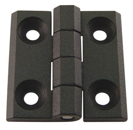 1.97" W, Countersink Type, Emka 180 Degree Screw On Hinges, Black