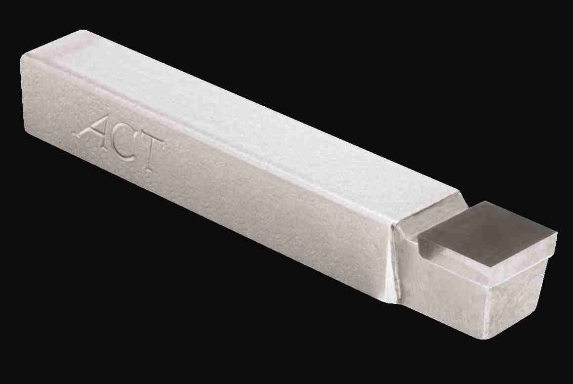 Carbide-Tipped Square Nose Lathe Tool Bit, C Style, Neutral Hand, K68 Grade, 0.4375" Square Shank, C 7 Size