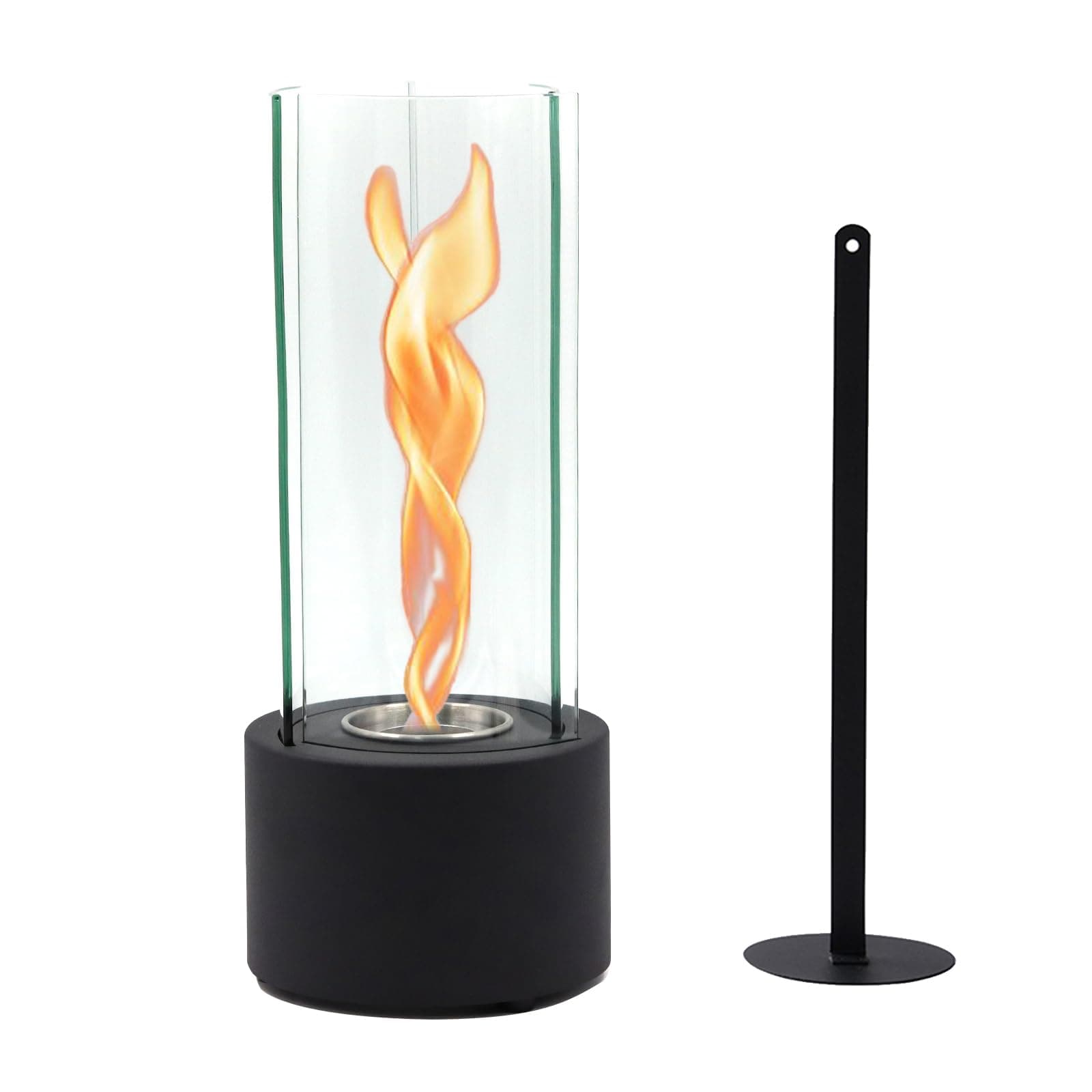 Tornado Table Fire, Portable Table top Lamp, Unique Design with US Patent, Safer Burn Spiral Flame, Premium Gift for Gatherings, Home Decor, Housewarming and Parties (Gel was not Include)