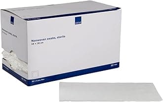 ABENA Gauze Pads, 50 Pack, 10x20cm Wound Dressings, Sterile, Soft Absorbent Gauze for Wound Dressing, Non-Adhesive Dressings for Wounds