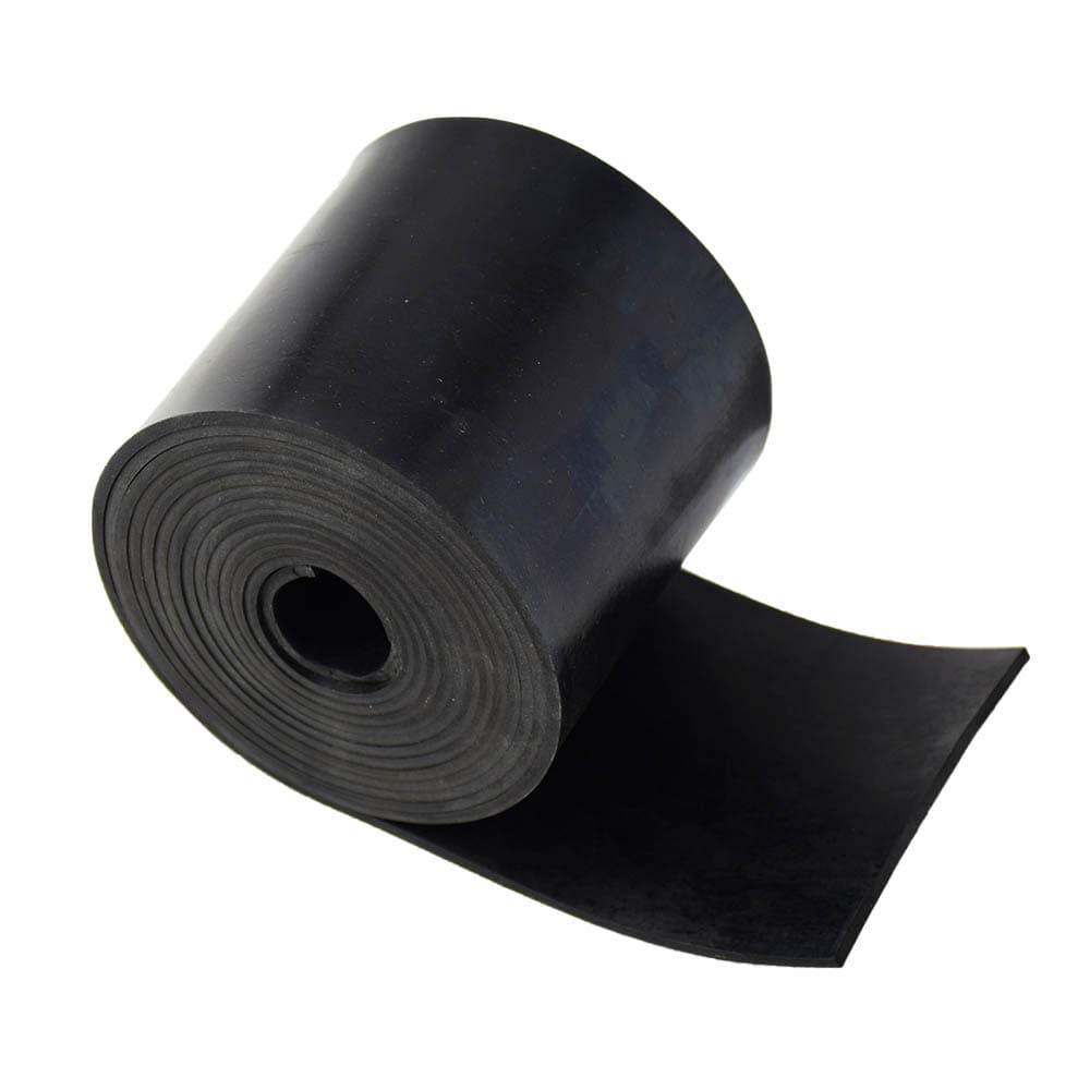 Neoprene Rubber Strips Rolls 1/8 (.125)" Thick X 4" Wide X 48'' Long, Solid Rubber Strips Use for Gaskets DIY Material, Supports, Leveling, Sealing, Bumpers, Protection, Abrasion, Flooring, Black