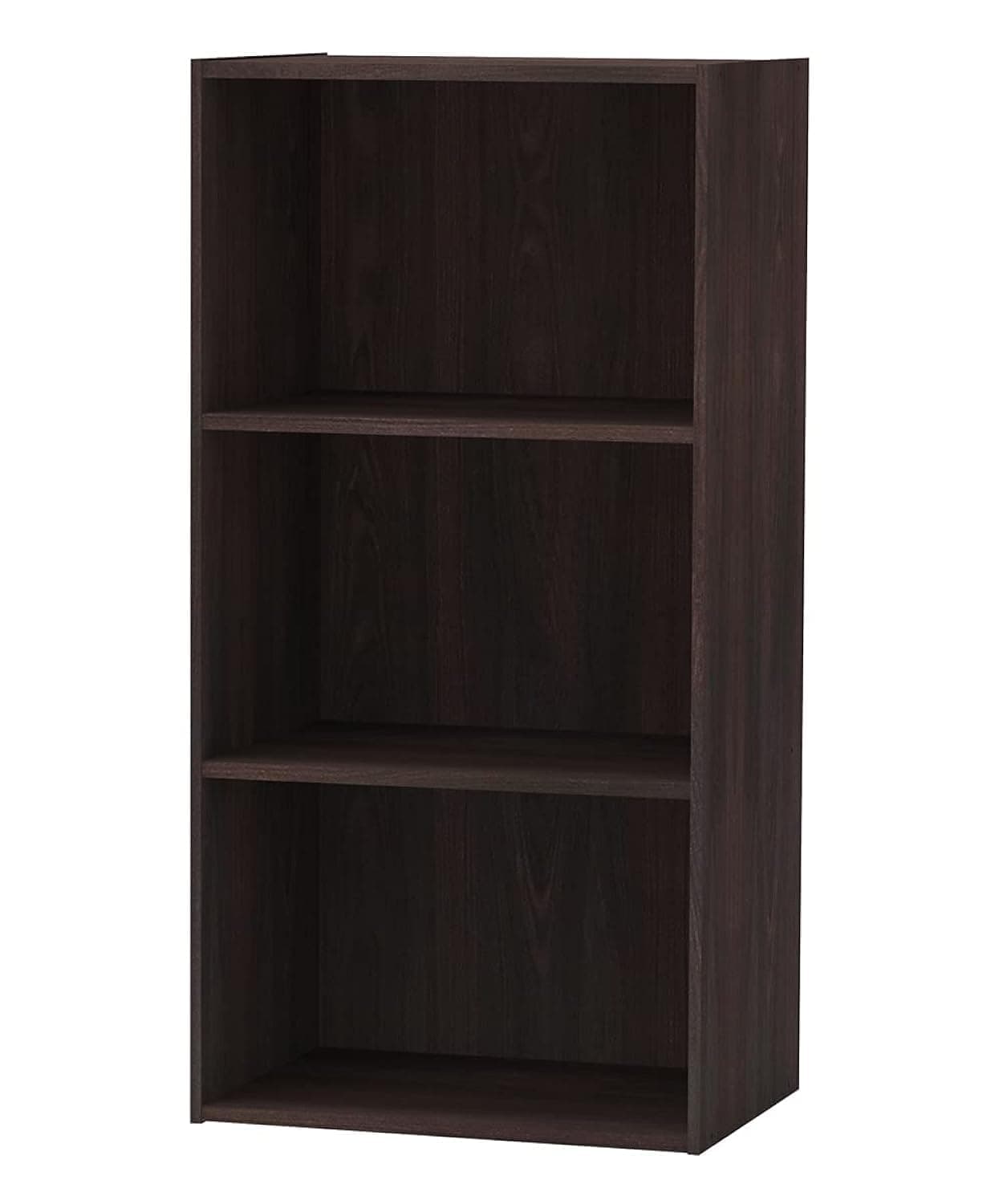 WT-EASYCARE 3-Tier Modular Storage Box | Wood Storage Shelf | Open Shelf Bookcase – 29L x 40W x 80H cm (Wenge)