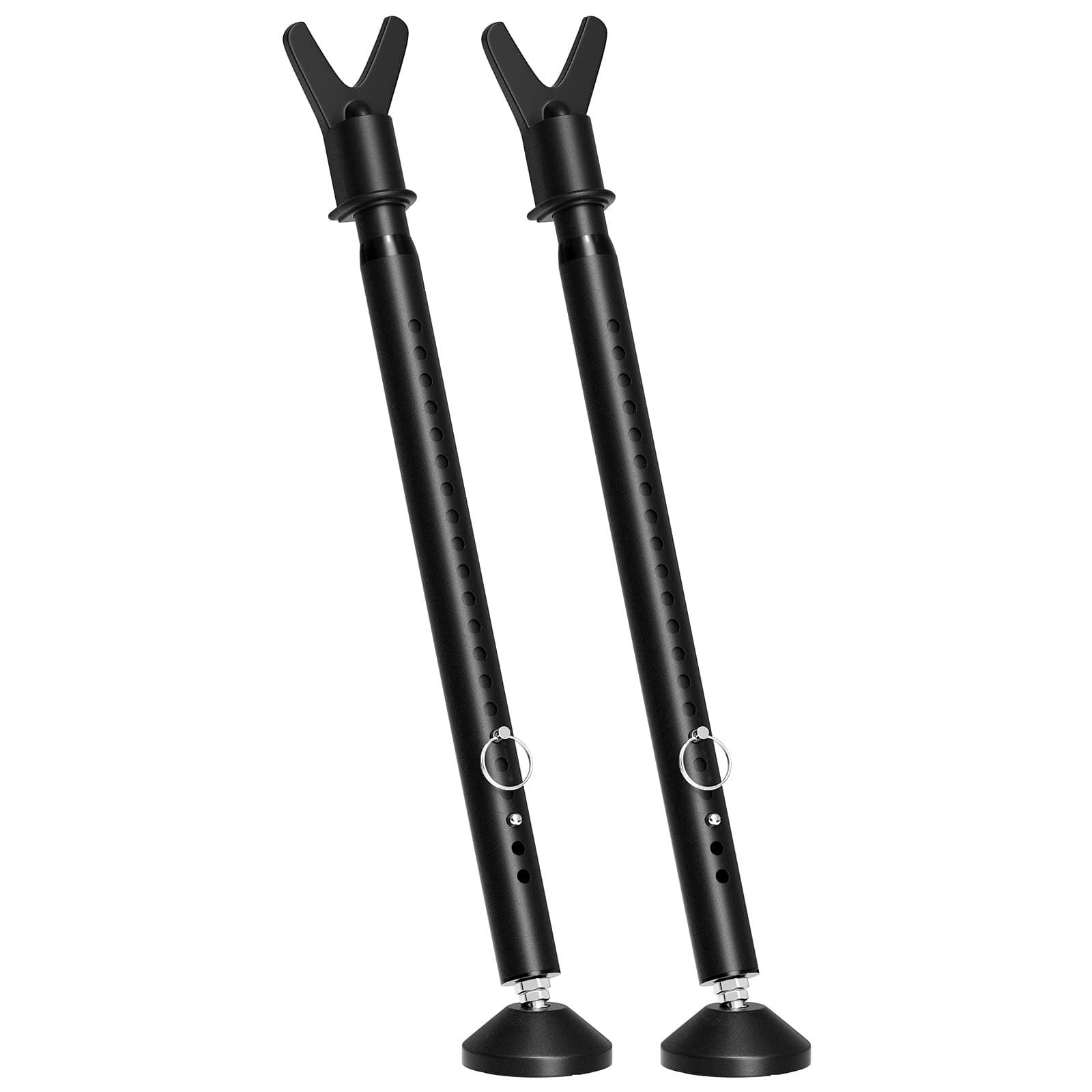 Security Door Stopper 2 Pack Door stoppers Security Heavy Duty Sliding Patio Window Door Security Bar Adjustable Door Jammer Bar for Front Door, Apartment, Hotel Room Black