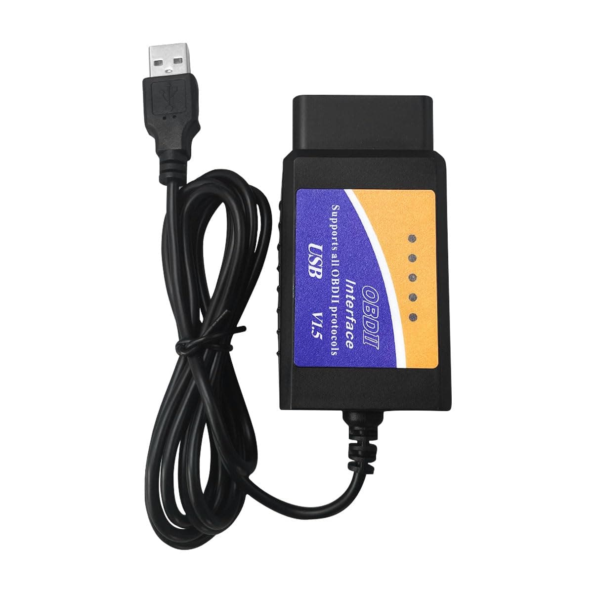 ELM327 OBD2 USB Adapter, Diagnostic Coding Tool, ELMconfig Scanner OBDII Scan Tool with MS-CAN/HS-CAN Switch for Windows, Not Competible with Vehicles Required Chips