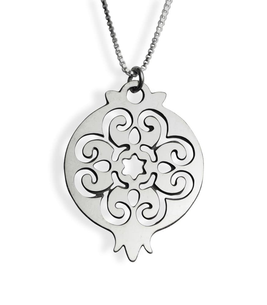 Arabesque Pomegranate Sterling Silver Necklace